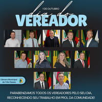 01 DE OUTUBRO - DIA DO VEREADOR 