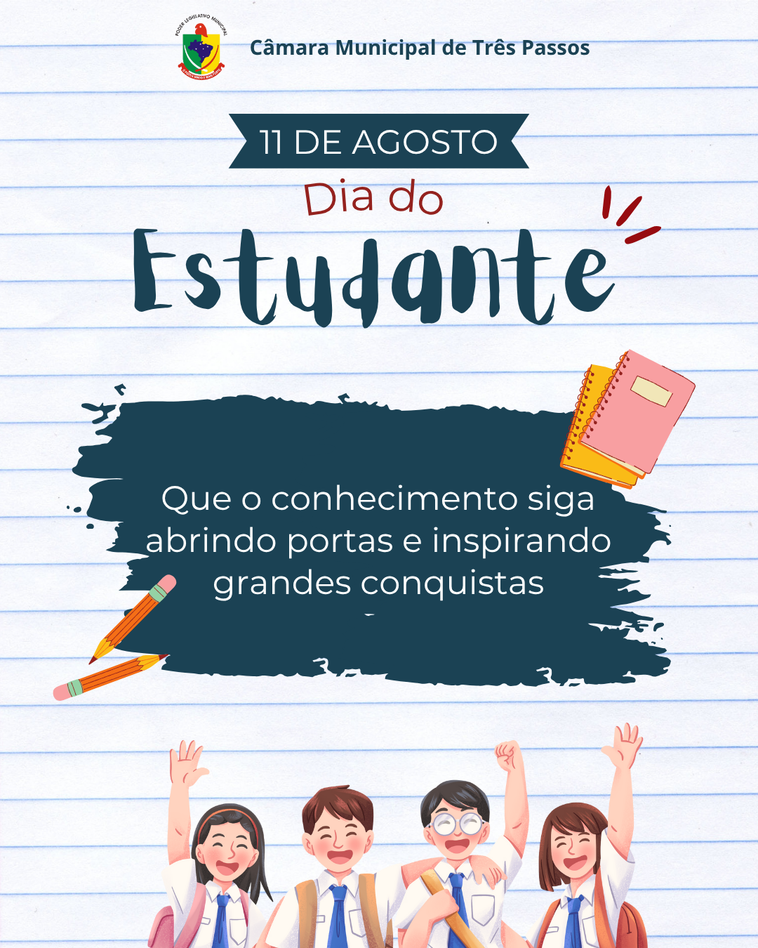 11 DE AGOSTO - DIA DO ESTUDANTE 📚