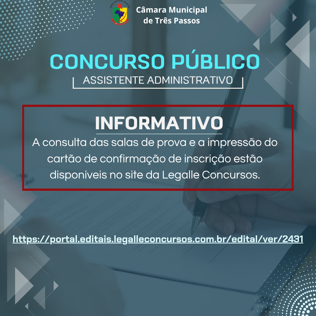 📢 Informativo – Concurso Câmara Municipal