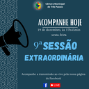 ACOMPANHE HOJE A 9ª SESSÃO EXTRAORDINÁRIA DE 2025