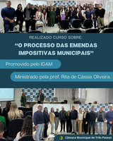 A CÂMARA DE VEREADORES REALIZOU CURSO SOBRE O PROCESSO DAS EMENDAS IMPOSITIVAS MUNICIPAIS 