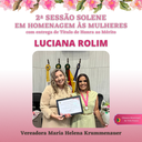 HOMENAGEADA: LUCIANA ROLIM
