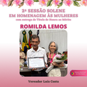HOMENAGEADA: ROMILDA LEMOS