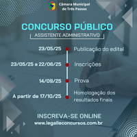 INSCRIÇÕES ABERTAS PARA O CONCURSO PÚBLICO Nº 01/2025