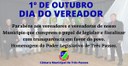 01/10- Dia do Vereador