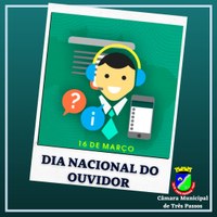 16 DE MARÇO DIA NACIONAL DO OUVIDOR