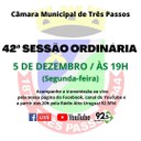 ACOMPANHE HOJE, 5 DE DEZEMBRO, A 42ª SESSÃO ORDINÁRIA DE 2022