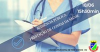 AUDIÊNCIA PÚBLICA PARA PRESTAÇÃO DE CONTAS DA SAÚDE
