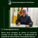 EDIVAN BARON, PRESIDENTE DA CÂMARA DE VEREADORES, PROMULGA 5ª LEI EM 2022