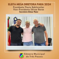 ELEITA MESA DIRETORA DA CÂMARA DE VEREADORES PARA O ANO DE 2024