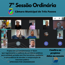FOI REALIZADA ONTEM, 15 DE MARÇO, A 7ª SESSÃO ORDINÁRIA DE FORMA VIRTUAL COM TRANSMISSÃO AO VIVO