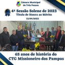 HOMENAGEM AOS 65 ANOS DO CTG MISSIONEIRO DOS PAMPAS