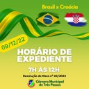 HORÁRIO DE EXPEDIENTE NO DIA 9 DE DEZEMBRO DE 2022