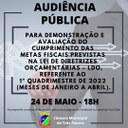 PARTICIPE DA AUDIÊNCIA PÚBLICA