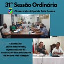 POPULAÇÃO VOLTA A PARTICIPAR PRESENCIALMENTE DURANTE A 31ª SESSÃO ORDINÁRIA 