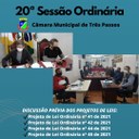 PROJETOS SÃO DISCUTIDOS PREVIAMENTE DURANTE A 20ª SESSÃO ORDINÁRIA