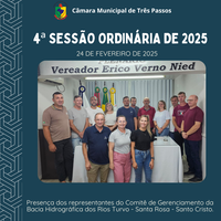 REALIZADA 4ª SESSÃO ORDINÁRIA DE 2025