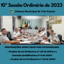 REALIZADA A 10ª SESSÃO ORDINÁRIA DE 2023