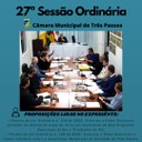 REALIZADA A 27ª SESSÃO ORDINÁRIA DE 2022