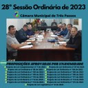 REALIZADA A 28ª SESSÃO ORDINÁRIA DE 2023 
