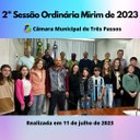 REALIZADA A 2ª SESSÃO ORDINÁRIA MIRIM DE 2023 