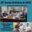 REALIZADA A 30ª SESSÃO ORDINÁRIA DE 2023 