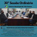 REALIZADA A 30ª SESSÃO ORDINÁRIA 