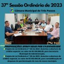 REALIZADA A 37ª SESSÃO ORDINÁRIA DE 2023 