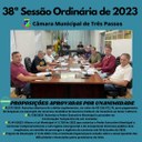 REALIZADA A 38ª SESSÃO ORDINÁRIA DE 2023 