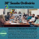 REALIZADA A 38ª SESSÃO ORDINÁRIA
