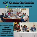 REALIZADA A 42ª SESSÃO ORDINÁRIA