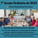 REALIZADA A 7ª SESSÃO ORDINÁRIA DE 2023
