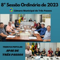 REALIZADA A 8ª SESSÃO ORDINÁRIA DE 2023