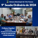 REALIZADA A 9ª SESSÃO ORDINÁRIA DE 2024 