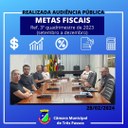 REALIZADA AUDIÊNCIA PÚBLICA PARA ANÁLISE DO CUMPRIMENTO DAS METAS FISCAIS PREVISTAS NA LDO- REF. 3º QUADRIMESTRE DE 2023 