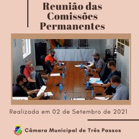 REALIZADA REUNIÃO DAS COMISSÕES PERMANENTES EM 02/09/21