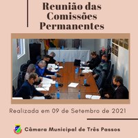 REALIZADA REUNIÃO DAS COMISSÕES PERMANENTES EM 09/09/21