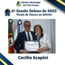 Sessão Solene Homenageada: CECILIA SCAPINI 