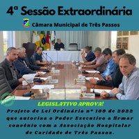 VEREADORES APROVAM PROJETO DE LEI QUE FIRMA CONVÊNIO COM HOSPITAL DE CARIDADE PARA REPASSE FINANCEIRO DE R$ 1.000.000,00