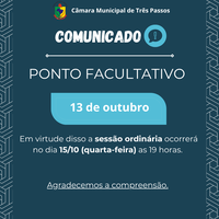 PONTO FACULTATIVO - DIA 13 DE OUTUBRO DE 2025