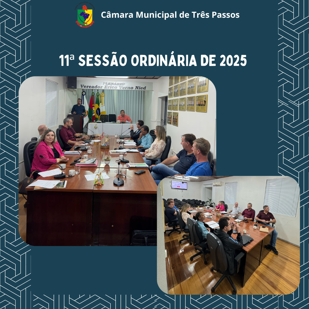 REALIZADA 11ª SESSÃO ORDINÁRIA DE 2025