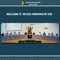 REALIZADA 12ª SESSÃO ORDINÁRIA DE 2026