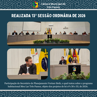 REALIZADA 13ª SESSÃO ORDINÁRIA DE 2026