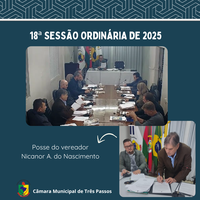 REALIZADA 18ª SESSÃO ORDINÁRIA DE 2025
