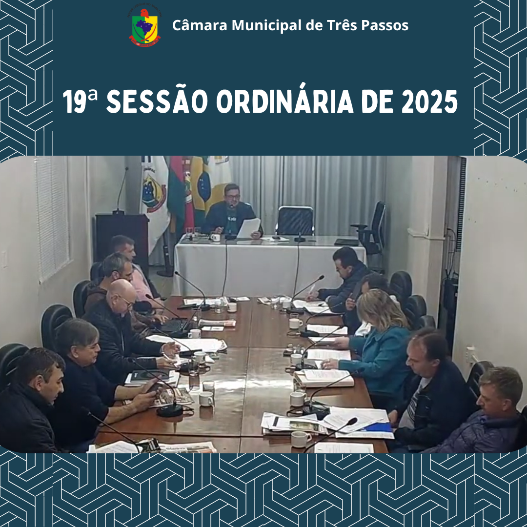 REALIZADA 19ª SESSÃO ORDINÁRIA DE 2025