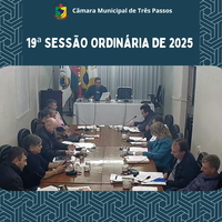 REALIZADA 19ª SESSÃO ORDINÁRIA DE 2025