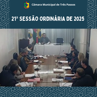 REALIZADA 21ª SESSÃO ORDINÁRIA DE 2025