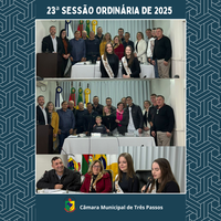 REALIZADA 23ª SESSÃO ORDINÁRIA DE 2025