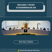 REALIZADA 2ª SESSÃO EXTRAORDINÁRIA DE 2026
