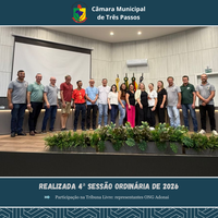 REALIZADA 4ª SESSÃO ORDINÁRIA DE 2026